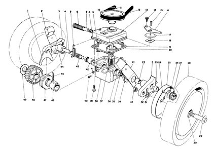 Gear Case Assembly Diagram and Parts List for 16297 3000001 - 3999999 Toro Lawn Mower