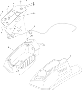 Console And Control Panel Assembly Diagram and Parts List for 75951 400000000-402099999 Toro Lawn Mower