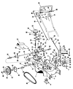 21" Whirlwind Hevi-Duty Self Propelled Mower Parts List Diagram and Parts List for 23100 7000001 - 7999999 Toro Lawn Mower