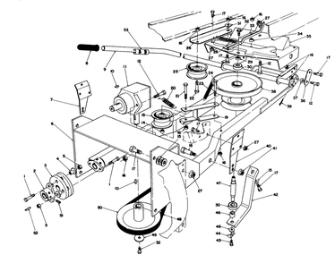 Frame & Pulley Assembly 36" Snowthrower Attachment Model No. 59160 (Optional) Diagram and Parts List for 57358 7000001 - 7999999 Toro Lawn Mower