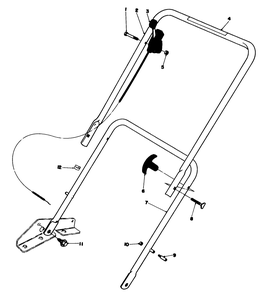 Handle Assembly Model 16860 Diagram and Parts List for 16870 0000001 - 0999999 Toro Lawn Mower