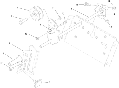 Impeller Drive Assembly Diagram and Parts List for 31875 413000000 - 414119399 Toro Snow Blower