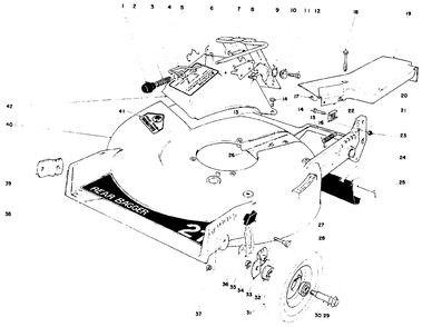 Housing Assembly Diagram and Parts List for 10502 1000001 - 1999999 Toro Lawn Mower