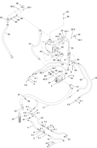 Lift Valve And Pump Assemby Diagram and Parts List for 22531 405540000 - 412699999 Toro Lawn Tractor Accessories