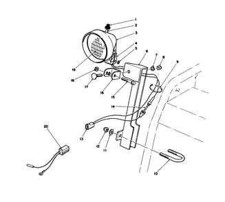 Light Kit No. 66-7940 (Optional) Diagram and Parts List for 38580 2000001 - 2999999 Toro Snow Blower
