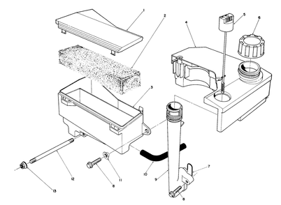 Air Cleaner & Fuel Tank Assembly (Engine No. Vm140) Diagram and Parts List for 26620B 1000001 - 1999999 Toro Lawn Mower