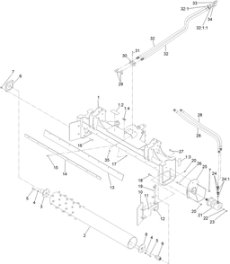 Frame And Motor Assembly Diagram and Parts List for 22536 318000001 - 318999999 Toro Lawn Tractor Accessories