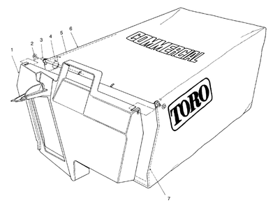 Grass Bag Assembly No. 11-5609 Diagram and Parts List for 22038 7900001 - 7999999 Toro Lawn Mower