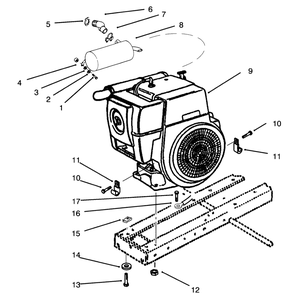 Kohler Engine & Muffler Diagram and Parts List for 73400 6900001 - 6999999 Toro Lawn Tractor
