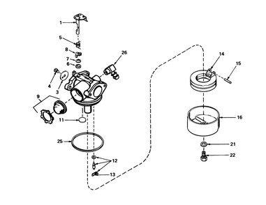 Carburetor No. 632050 Diagram and Parts List for 20790 0000001 - 0999999 Toro Lawn Mower