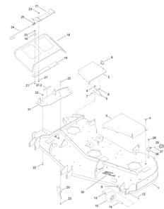Part Location Diagram of 127-3356 Toro 60 inch deck asm
