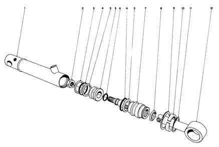 Hydraulic Cylinder 43-5260 Diagram and Parts List for 30775 400001 - 499999 Toro Lawn Tractor