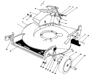 Housing Assembly Diagram and Parts List for 20526 7000001 - 7999999 Toro Lawn Mower