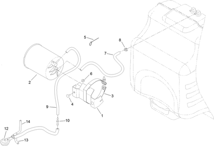 Carbon Canister Assembly Diagram and Parts List for 71505 410000000-999999999 Toro Lawn Mower