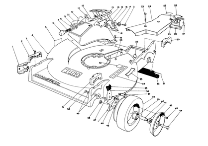 Housing Assembly (Model 22622) Diagram and Parts List for 22622 0000001 - 0999999 Toro Lawn Mower