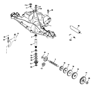 Peerless Transaxle Model No. 915-020 Diagram and Parts List for 71202 5900001 - 5999999 Toro Lawn Tractor