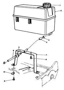 Gas Tank Assembly Diagram and Parts List for 22151 3900001 - 3900855 Toro Lawn Mower