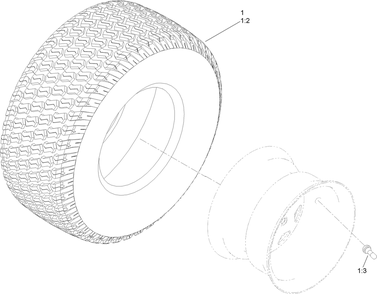 Tire Assembly Diagram and Parts List for 75306 412300000 - 999999999 Toro Lawn Tractor