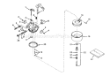 Carburetor Diagram and Parts List for 38010 0000001-0999999 - 1980 Toro Snow Blower