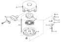 Rewind Starter Diagram and Parts List for 38010 9000001-9999999 - 1979 Toro Snow Blower