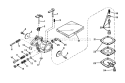 Carburetor Diagram and Parts List for 38014 8000001-8999999 - 1978 Toro Snow Blower