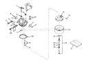 Carburetor Diagram and Parts List for 38015 0000001-0999999 - 1980 Toro Snow Blower