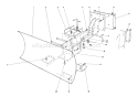 Grader Blade Assembly Diagram and Parts List for 38015 0000001-0999999 - 1980 Toro Snow Blower