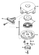 Shroud & Rewind Starter Diagram and Parts List for 38020 8000001-8999999 - 1978 Toro Snow Blower