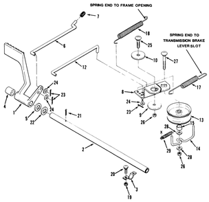 Brake & Idler Assembly (212-5) Diagram and Parts List for 32-12B5A2 1000001 - 1999999 Toro Lawn Tractor