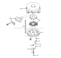 Rewind Starter Diagram and Parts List for 38045 1000001-1999999 - 1981 Toro Snow Blower
