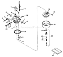 Carburetor Diagram and Parts List for 38045 3000001-3999999 - 1983 Toro Snow Blower