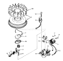Magneto Diagram and Parts List for 38050 0000001-0999999 - 1980 Toro Snow Blower