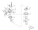 Carburetor Diagram and Parts List for 38050 0000001-0999999 - 1980 Toro Snow Blower