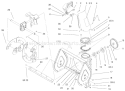 Chute And Auger Assembly Diagram and Parts List for 38051 000000001-000999999 - 2000 Toro Snow Blower