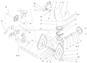 Chute And Auger Assembly Diagram and Parts List for 38051 210000001-210999999 - 2001 Toro Snow Blower
