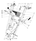 Handle Assembly Diagram and Parts List for 38052C 8000001-8999999 - 1988 Toro Snow Blower