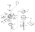 Carburetor Diagram and Parts List for 38052 8000001-8999999 - 1988 Toro Snow Blower