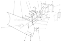 Grader Blade Assembly Diagram and Parts List for 38052 8000001-8999999 - 1988 Toro Snow Blower