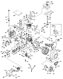 Engine Diagram and Parts List for 38054 2000001-2999999 - 1992 Toro Snow Blower