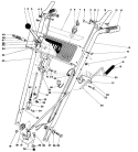Handle Assembly Diagram and Parts List for 38054 2000001-2999999 - 1992 Toro Snow Blower