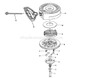 Rewind Starter Diagram and Parts List for 38054 3900001-3999999 - 1993 Toro Snow Blower