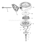 Rewind Starter Diagram and Parts List for 38054 5900001-5999999 - 1995 Toro Snow Blower