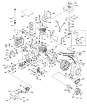 Engine Diagram and Parts List for 38056C 8000001-8999999 - 1988 Toro Snow Blower