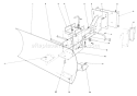 Grader Blade Assembly Diagram and Parts List for 38056C 8000001-8999999 - 1988 Toro Snow Blower