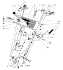 Handle Assembly Diagram and Parts List for 38056C 8000001-8999999 - 1988 Toro Snow Blower