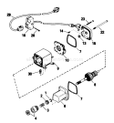 Starter Motor Kit Diagram and Parts List for 38056C 8000001-8999999 - 1988 Toro Snow Blower