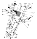 Handle Assembly Diagram and Parts List for 38056 1000001-1999999 - 1991 Toro Snow Blower