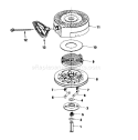 Rewind Starter Diagram and Parts List for 38056 1000001-1999999 - 1991 Toro Snow Blower