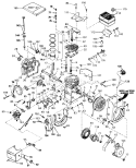 Engine Diagram and Parts List for 38056 4000001-4999999 - 1984 Toro Snow Blower