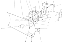 Grader Blade Assembly Diagram and Parts List for 38056 4000001-4999999 - 1984 Toro Snow Blower